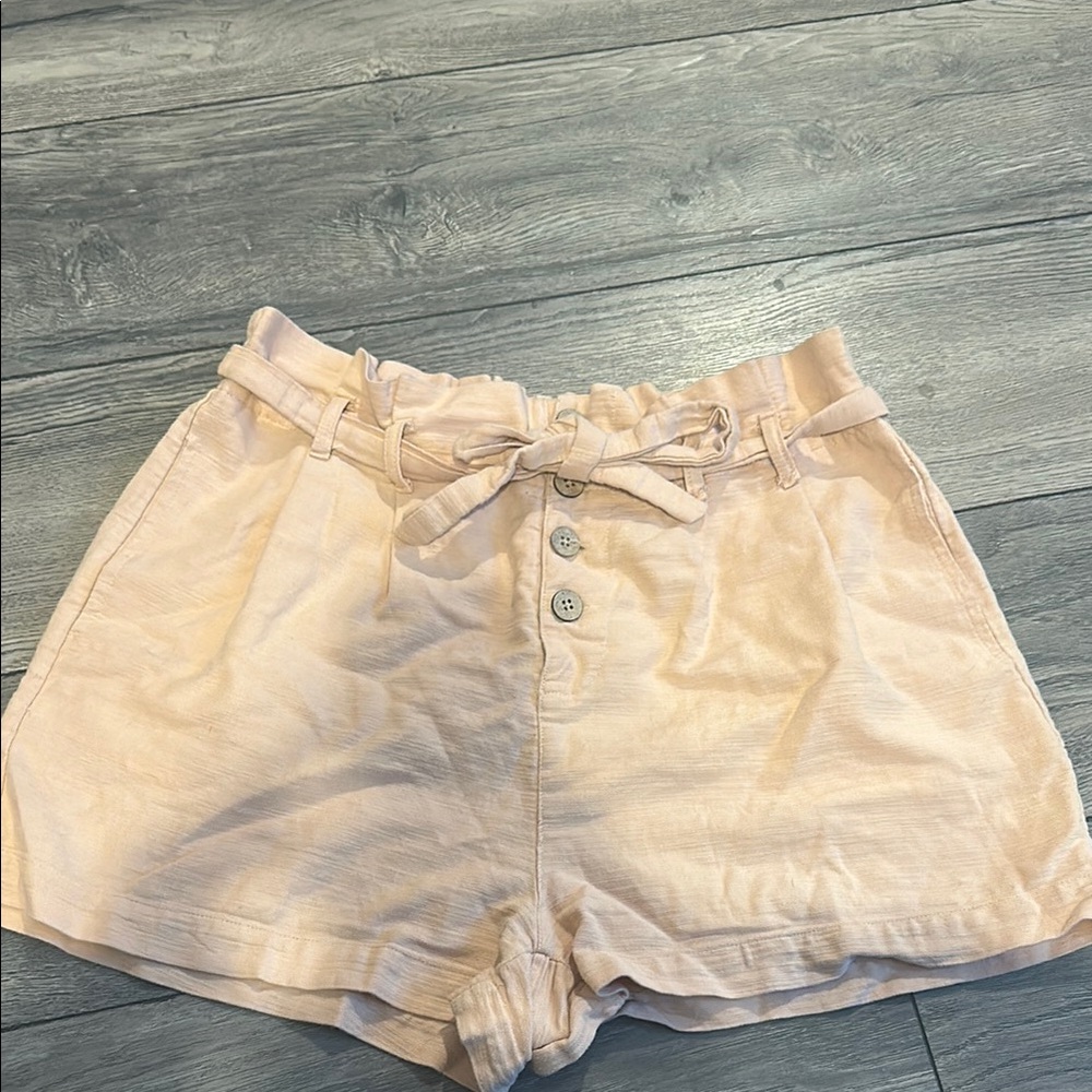 Pink paper bag shorts, Size L